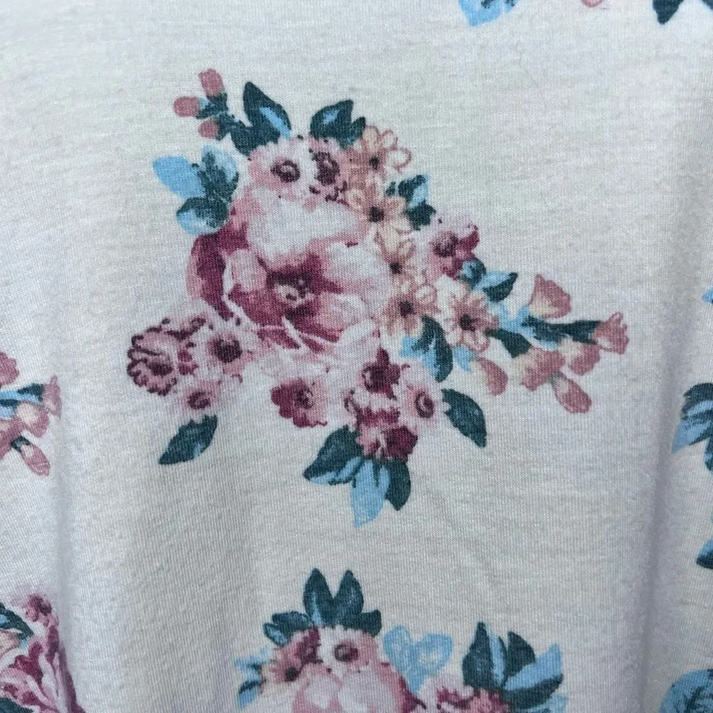 YaYa Club Open Back Crochet Trimmed Loose Fit Floral Sweatshirt 💗